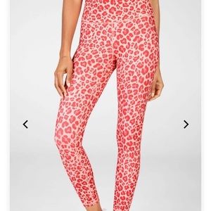 Fabletics pink cheetah leggings